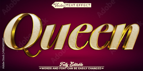 Majestic and Regal Queen Royalty Vector Editable Text Effect Template