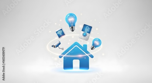 Smart home automation and Internet of Things (IoT) technology concept
