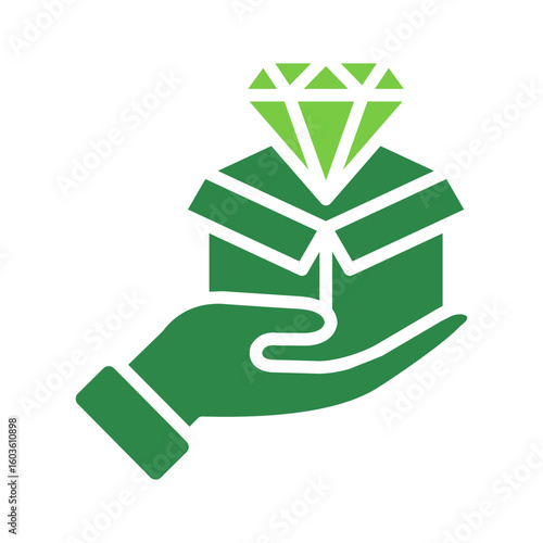 Value Proposition Icon Vector Illustration Green Version