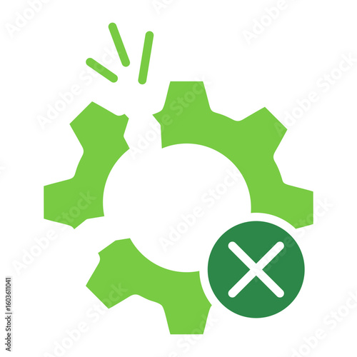 Failure Icon Vector Illustration Green Version
