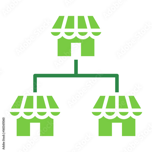 Franchising Icon Vector Illustration Green Version