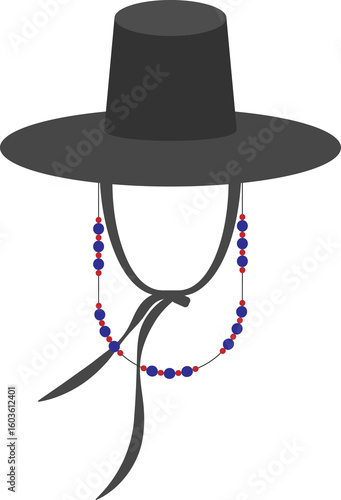 한국전통 모자 비즈장식 갓