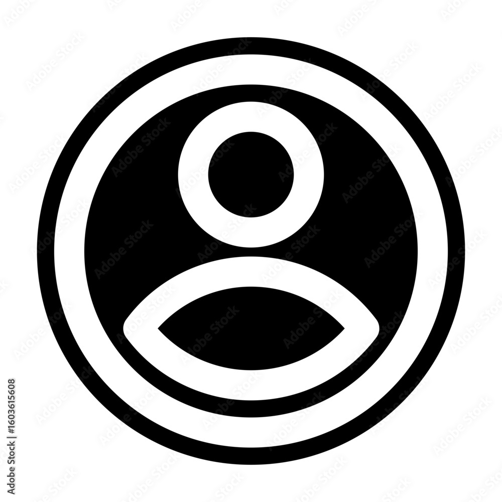 Fototapeta premium Round Account Button