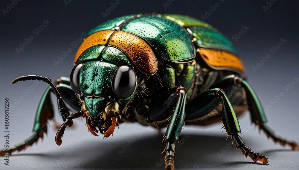 Naklejka premium Close-up of a colorful beetle