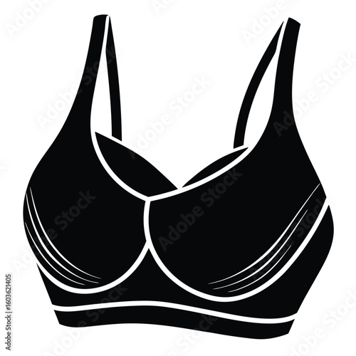 A stylish black bra with white accents an essential for womens fashion