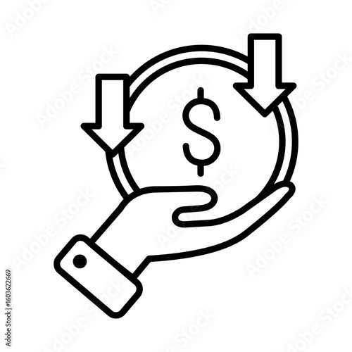 Revenue Icon Line Version