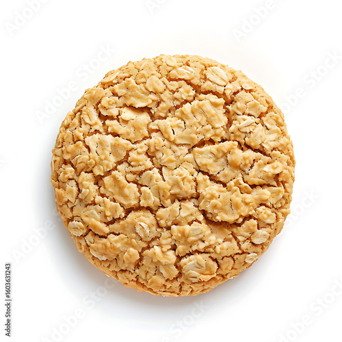 Oatmeal Cookie Isolated on White Background