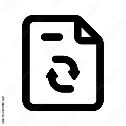 Recovery File Simple Line Icon. Single icon, line vector icon