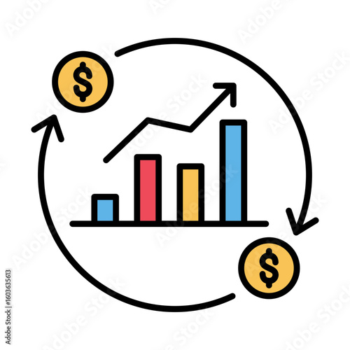 Business Cycle Icon Color Version