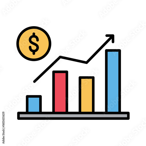 Business Performance Icon Color Version