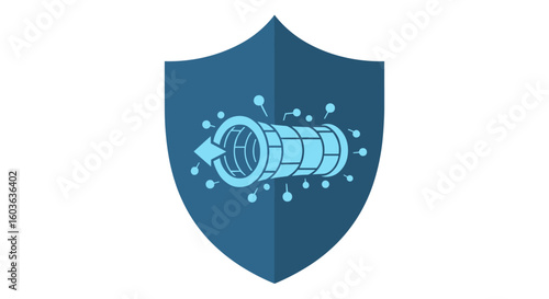 A blue padlock icon with a green checkmark and shining stars, symbolizing security, safety, and data protection, ideal for websites and applications needing to communicate trust and reliability.