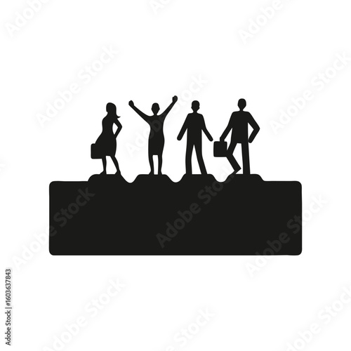 Business people silhouette, Businessman, Business women silhouette