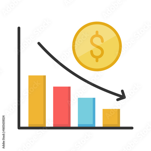 Downturn Icon Flat Version