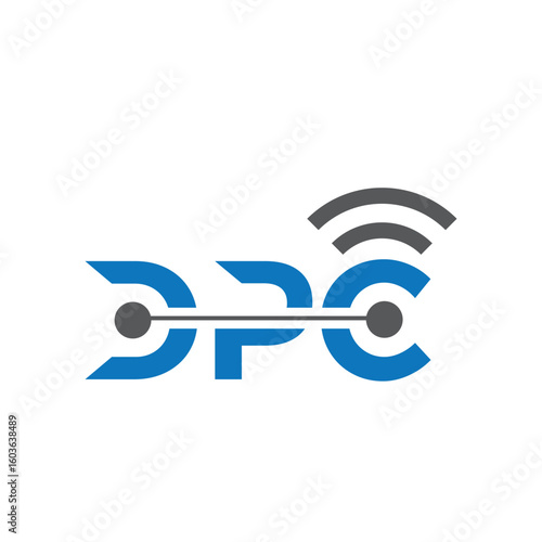 The DPC Internet logo features sleek, modern typography symbolizing connectivity, speed, and innovation. Perfect for internet providers, tech companies, and digital service brands.
