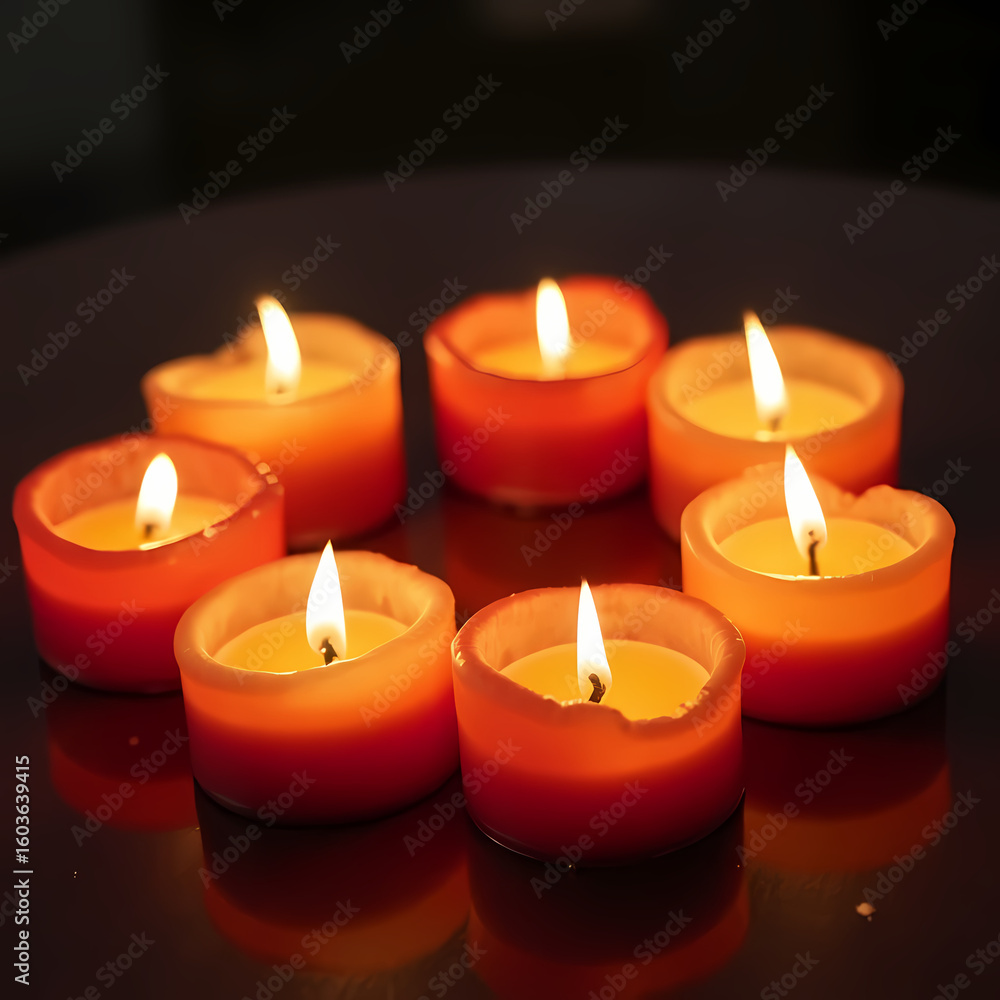 Cancer Awareness, A group of candles in different colors arranged in a circle on a table Cancer Awareness, A group of candles in different colors arranged in a circle on a table