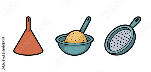 Three cartoon beach toys for sand play