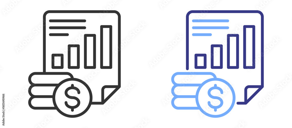 Financial Service Business icon color Financial Service Business icon color
