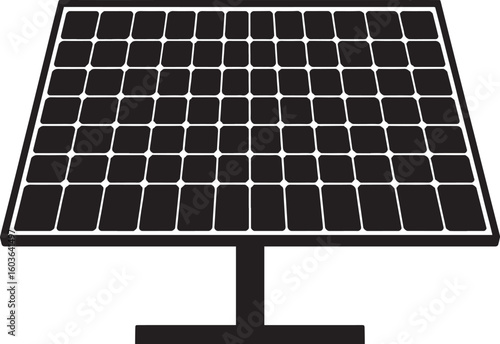 black solar panel vector, solar panel vector illustration, solar panel on a white background