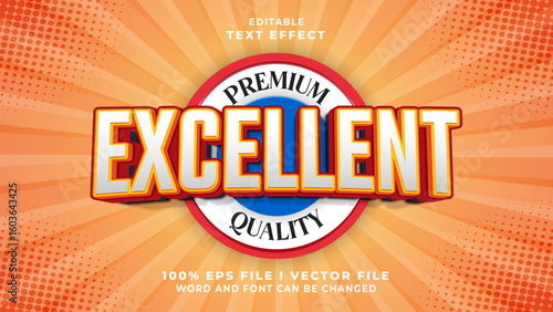 3d excellent text effect.typhography logo