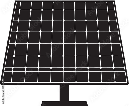 black solar panel vector, solar panel vector illustration, solar panel on a white background