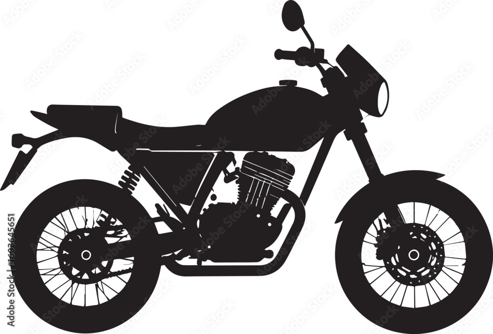 Fototapeta premium black motorcycle vector logo, motorcycle vector illustration, motorcycle silhouette vector icon