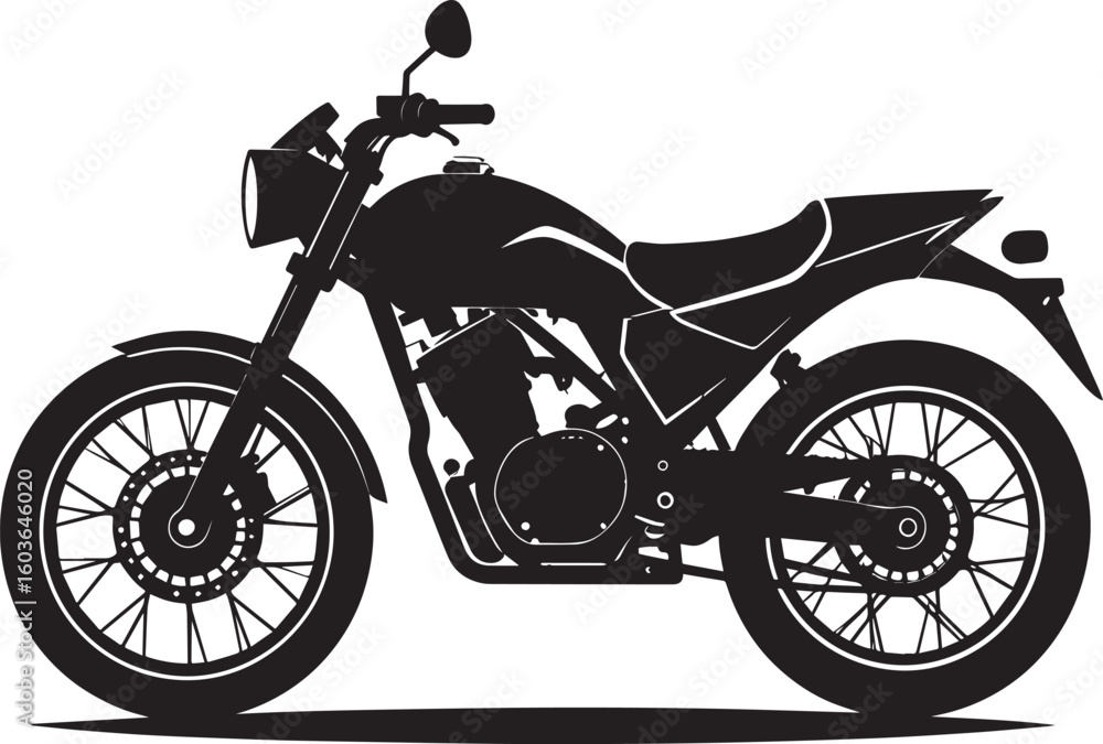 Fototapeta premium black motorcycle vector logo, motorcycle vector illustration, motorcycle silhouette vector icon