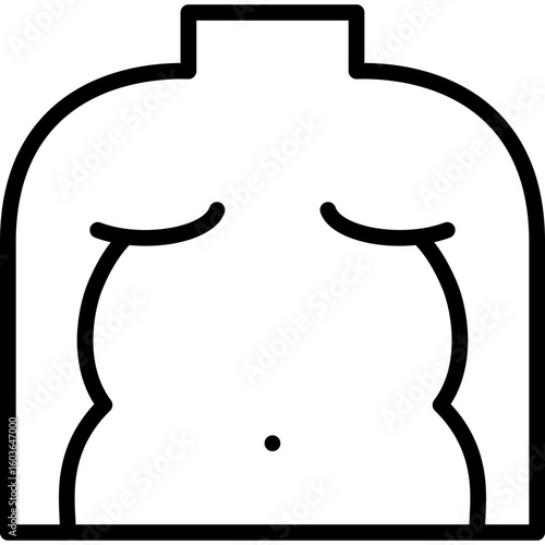 obesity icon illustration design with outline