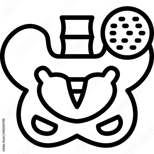 osteoporosis icon illustration design with outline