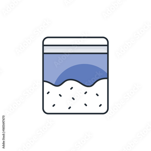 Heroin Powder icon design with white background stock illustration