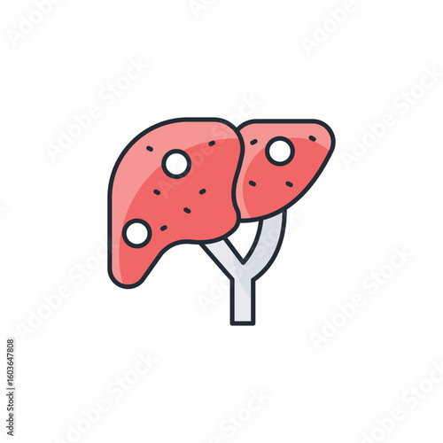 Hepatitis icon design with white background stock illustration