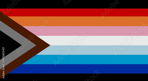 Lipstick lesbian pride flag, symbolizing solidarity and diversity within lesbian community