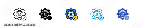 Performance Optimization  Icon Set Multiple Style Collection