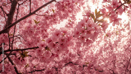 Wallpaper Mural pink cherry blossom in spring Torontodigital.ca