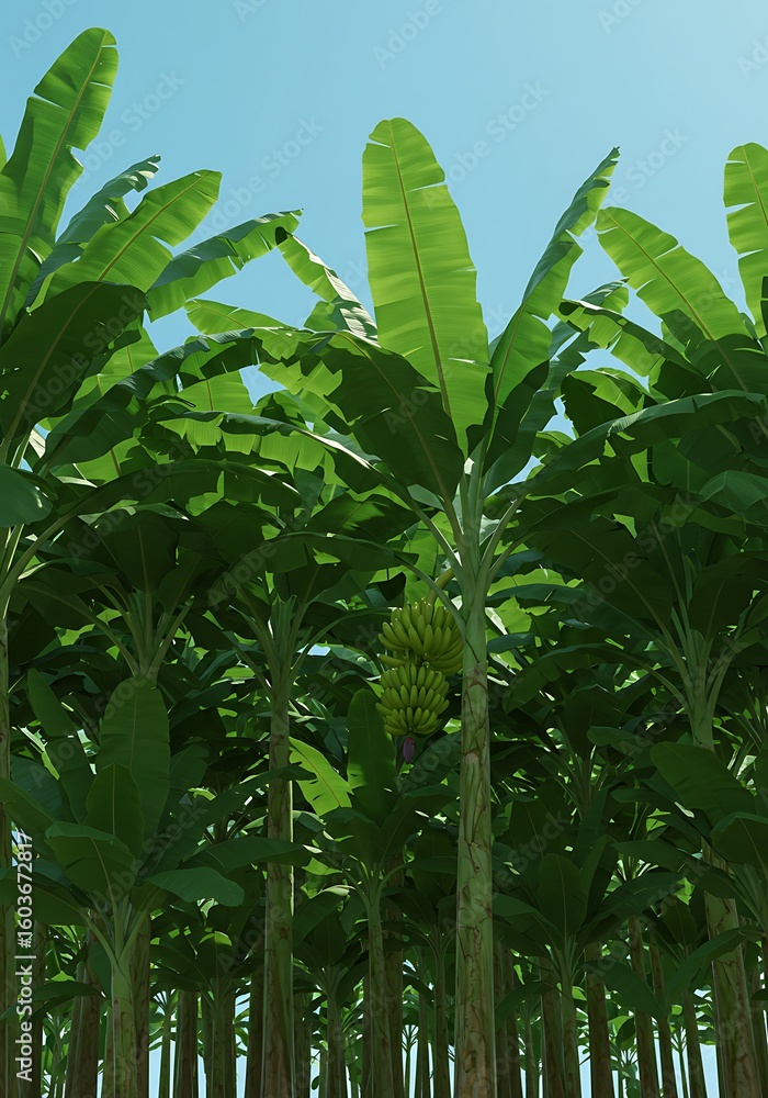 Obraz premium 青葉の楽園 ３D描写