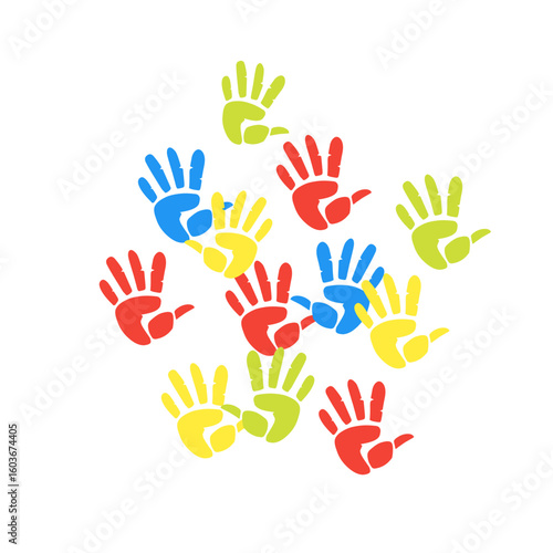 colorful hand paint