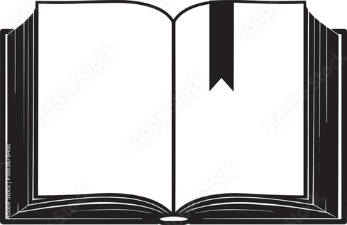 open book vector illustration, book silhouette vector icon, book logo vector design
