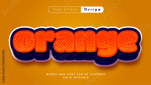 Modern Typography and Lettering – Bold Orange Colorful Poster Design Vector
