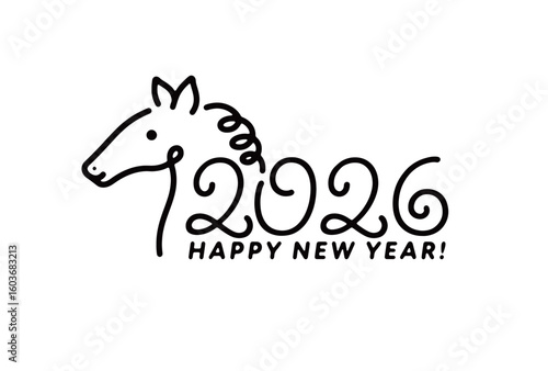 午年・年賀状に最適！馬のイラスト素材