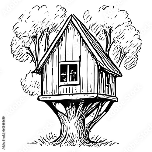 Tall AFrame Treehouse