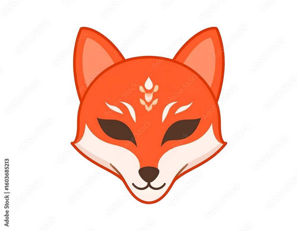 Obraz premium Cute stylized fox head
