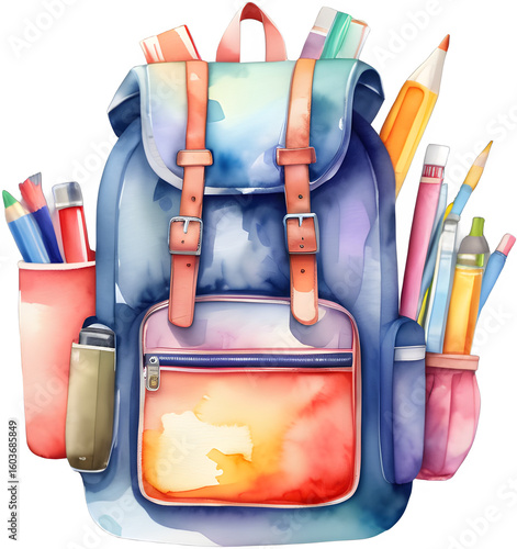 school bag isolated