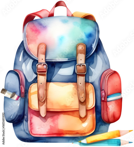 school bag isolated