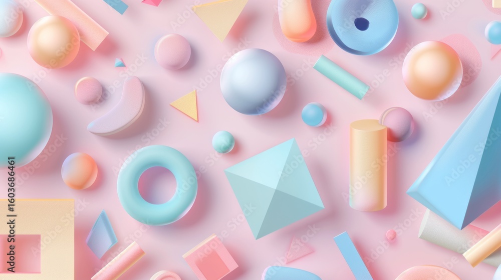 Seamless vector pattern of geometric shapes in soft pastel colors stock photo --ar 16:9 --raw --v 6 Job ID: 91d8c0bf-1561-46a5-b410-81f280698030