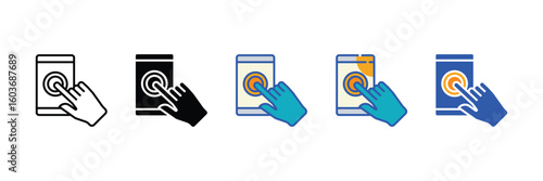 Interactive Learning Icon Set Multiple Style Collection