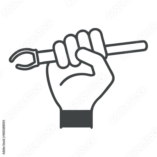 Silhouette of a Hand Gripping a Curved Lock Pick Tool in a Dimly Lit Setting During Nighttime