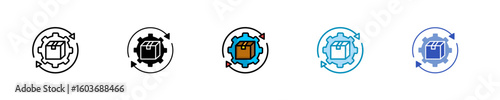 Supply Chain  Icon Set Multiple Style Collection