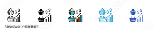 Consumer Trends  Icon Set Multiple Style Collection