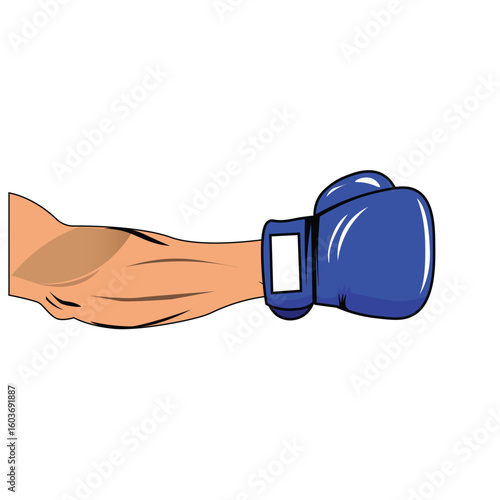 Boxing arm with basic vector image for your material needs