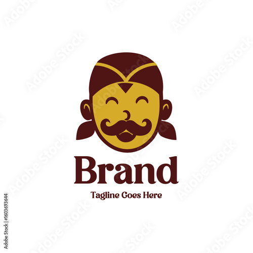 Traditional Javanese Indonesian Character Logo Design