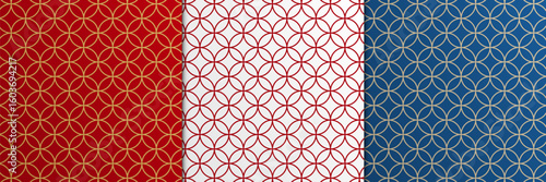 Chinese seamless pattern in oriental geometric traditional style. 3d festive ornament for lunar chinese new year decoration. golden abstract asian vector creative motif. 